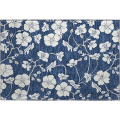 Premium Machine Washable Mayfield AMF1032 Navy 1'8" x 2'6" Rug