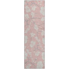 Premium Machine Washable Mayfield AMF1032 Pink 2'3" x 7'6" Runner Rug