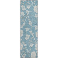 Premium Machine Washable Mayfield AMF1032 Sky 2'3" x 7'6" Runner Rug