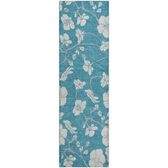 Premium Machine Washable Mayfield AMF1032 Turquoise 2'3" x 7'6" Runner Rug