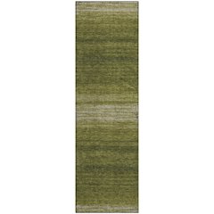 Premium Machine Washable Mayfield AMF1033 Olive 2'3" x 7'6" Runner Rug