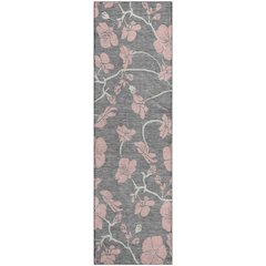 Premium Machine Washable Mayfield AMF1034 Gray 2'3" x 7'6" Runner Rug
