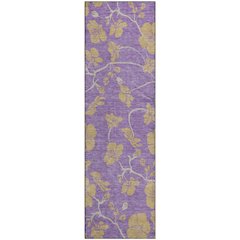 Premium Machine Washable Mayfield AMF1034 Purple 2'3" x 7'6" Runner Rug