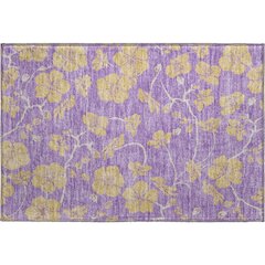 Premium Machine Washable Mayfield AMF1034 Purple 1'8" x 2'6" Rug