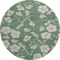 Premium Machine Washable Mayfield AMF1034 Sage 8' x 8' Round Rug