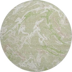 Premium Machine Washable Mayfield AMF1035 Aloe 8' x 8' Round Rug