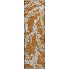 Premium Machine Washable Mayfield AMF1035 Copper 2'3" x 7'6" Runner Rug