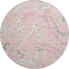 Premium Machine Washable Mayfield AMF1035 Pink 8' x 8' Round Rug