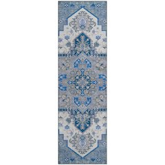 Premium Machine Washable Mayfield AMF1036 Blue 2'3" x 7'6" Runner Rug
