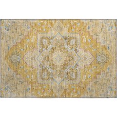 Premium Machine Washable Mayfield AMF1036 Gold 1'8" x 2'6" Rug