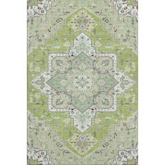 Premium Machine Washable Mayfield AMF1036 Green 2'6" x 3'10" Rug