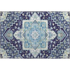 Premium Machine Washable Mayfield AMF1036 Navy 1'8" x 2'6" Rug