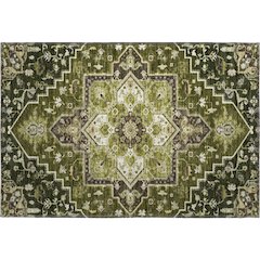 Premium Machine Washable Mayfield AMF1036 Olive 1'8" x 2'6" Rug