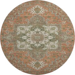 Premium Machine Washable Mayfield AMF1036 Rust 8' x 8' Round Rug