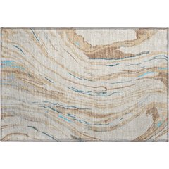 Premium Machine Washable Mayfield AMF1037 Beige 1'8" x 2'6" Rug