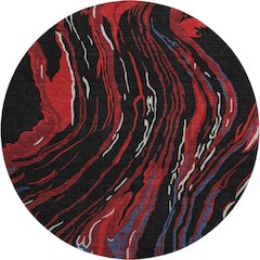 Premium Machine Washable Mayfield AMF1037 Black 8' x 8' Round Rug