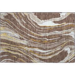 Premium Machine Washable Mayfield AMF1037 Brown 1'8" x 2'6" Rug