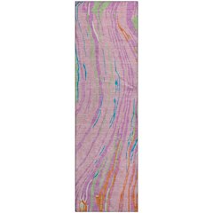 Premium Machine Washable Mayfield AMF1037 Pink 2'3" x 7'6" Runner Rug