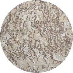 Premium Machine Washable Mayfield AMF1038 Beige 8' x 8' Round Rug