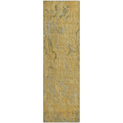 Premium Machine Washable Mayfield AMF1038 Gold 2'3" x 7'6" Runner Rug