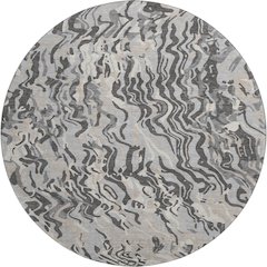 Premium Machine Washable Mayfield AMF1038 Gray 8' x 8' Round Rug