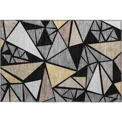 Premium Machine Washable Mayfield AMF1039 Black 1'8" x 2'6" Rug