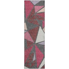 Premium Machine Washable Mayfield AMF1039 Burgundy 2'3" x 7'6" Runner Rug