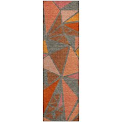Premium Machine Washable Mayfield AMF1039 Rust 2'3" x 7'6" Runner Rug