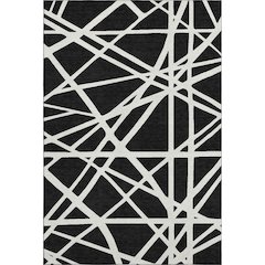 Premium Machine Washable Mayfield AMF1040 Black 2'6" x 3'10" Rug