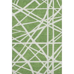 Premium Machine Washable Mayfield AMF1040 Green 2'6" x 3'10" Rug