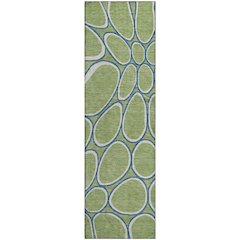 Premium Machine Washable Mayfield AMF1041 Aloe 2'3" x 7'6" Runner Rug
