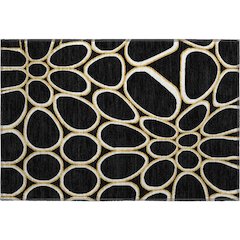 Premium Machine Washable Mayfield AMF1041 Black 1'8" x 2'6" Rug