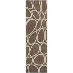 Premium Machine Washable Mayfield AMF1041 Brown 2'3" x 7'6" Runner Rug