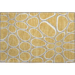 Premium Machine Washable Mayfield AMF1041 Gold 1'8" x 2'6" Rug