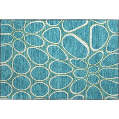 Premium Machine Washable Mayfield AMF1041 Teal 1'8" x 2'6" Rug