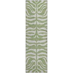 Premium Machine Washable Mayfield AMF1042 Aloe 2'3" x 7'6" Runner Rug