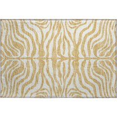 Premium Machine Washable Mayfield AMF1042 Gold 1'8" x 2'6" Rug