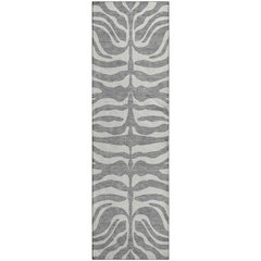 Premium Machine Washable Mayfield AMF1042 Gray 2'3" x 7'6" Runner Rug