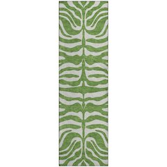 Premium Machine Washable Mayfield AMF1042 Green 2'3" x 7'6" Runner Rug