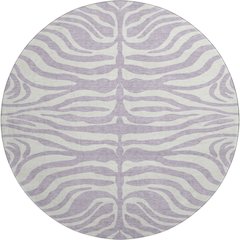 Premium Machine Washable Mayfield AMF1042 Lavender 8' x 8' Round Rug