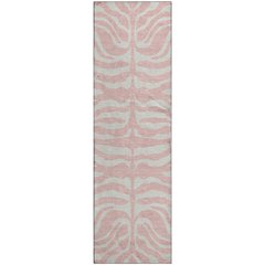 Premium Machine Washable Mayfield AMF1042 Pink 2'3" x 7'6" Runner Rug