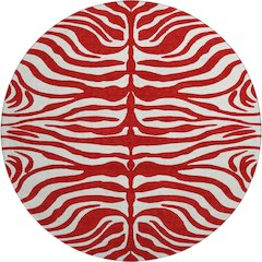 Premium Machine Washable Mayfield AMF1042 Red 8' x 8' Round Rug