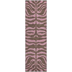 Premium Machine Washable Mayfield AMF1043 Brown 2'3" x 7'6" Runner Rug