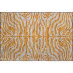 Premium Machine Washable Mayfield AMF1043 Orange 1'8" x 2'6" Rug