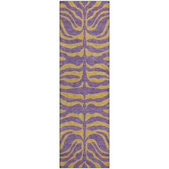 Premium Machine Washable Mayfield AMF1043 Purple 2'3" x 7'6" Runner Rug