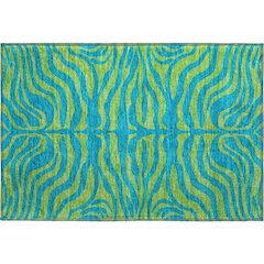 Premium Machine Washable Mayfield AMF1043 Teal 1'8" x 2'6" Rug