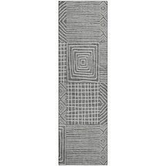 Premium Machine Washable Mayfield AMF1044 Charcoal 2'3" x 7'6" Runner Rug