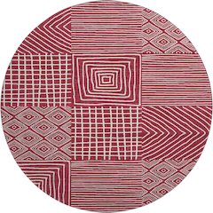 Premium Machine Washable Mayfield AMF1044 Garnet 8' x 8' Round Rug
