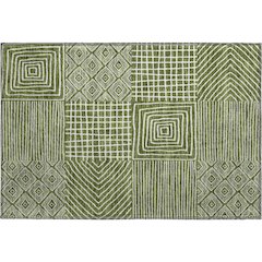 Premium Machine Washable Mayfield AMF1044 Olive 1'8" x 2'6" Rug