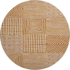 Premium Machine Washable Mayfield AMF1044 Paprika 8' x 8' Round Rug